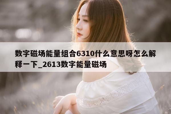 数字磁场能量组合 6310 什么意思呀怎么解释一下_2613 数字能量磁场 - 第 1 张图片 - 新易生活风水网