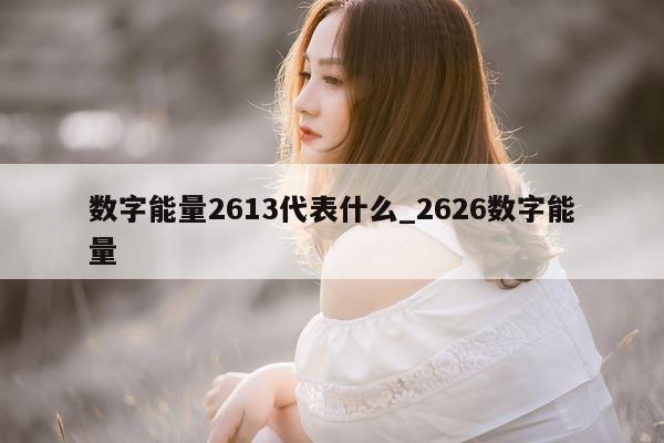 数字能量 2613 代表什么_2626 数字能量 - 第 1 张图片 - 新易生活风水网