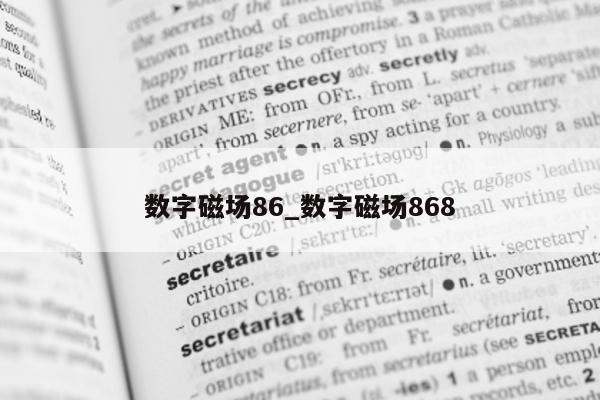 数字磁场 86_数字磁场 868- 第 1 张图片 - 新易生活风水网