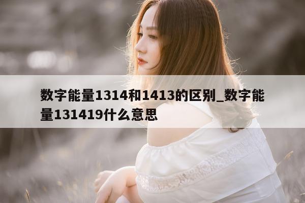 数字能量 1314 和 1413 的区别_数字能量 131419 什么意思 - 第 1 张图片 - 新易生活风水网