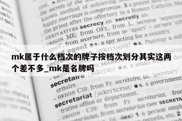 mk 属于什么档次的牌子按档次划分其实这两个差不多_mk 是名牌吗 - 第 1 张图片 - 新易生活风水网