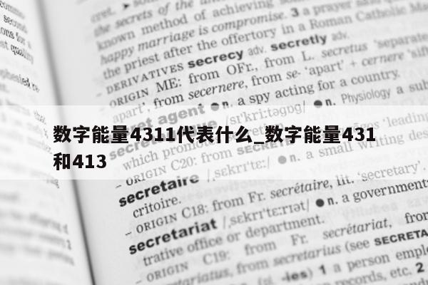 数字能量 4311 代表什么_数字能量 431 和 413- 第 1 张图片 - 新易生活风水网