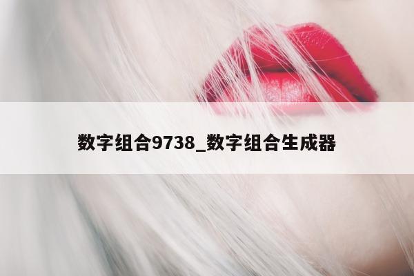 数字组合 9738_数字组合生成器 - 第 1 张图片 - 新易生活风水网