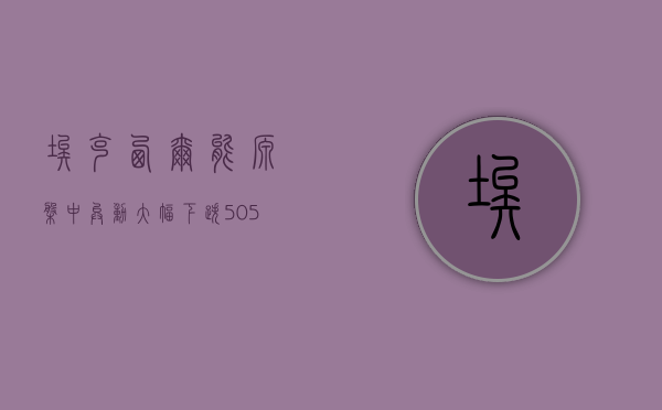 埃克西尔能源盘中异动 大幅下跌 5.05% 报 50.03 美元 - 第 1 张图片 - 新易生活风水网